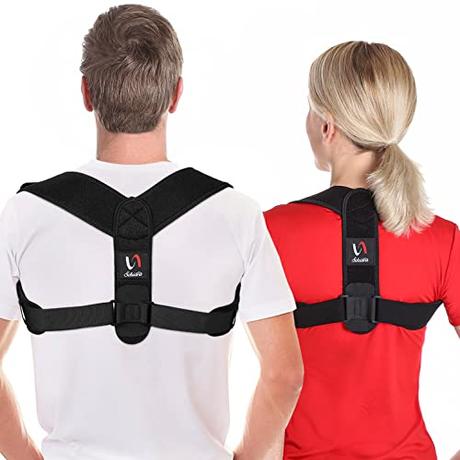 Schiara Corrector de postura para hombres y mujeres: cómodo soporte para la parte superior de la espalda, ajustable para el alisado del cuello y los hombros