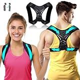 Corrector Postura Espalda Ajustable,Transpirable Corrector de Espalda Corrector de Postura para Hombre y Mujer Postura Espalda Corrector Espalda Recta para Alivio Del Dolor de Espalda y Cervicales