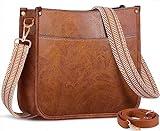 ISEYOU Bolso Mujer, Bolso Bandolera Mujer PU Cuero Moda con 2PCS Correas Ajustable y Reemplazables, Bolso Hombro Mujer para Viaje Trabajo Diario Escuela Compras Bag