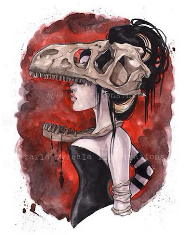 La mascarada de cráneos fósiles de Carla Wyzgala