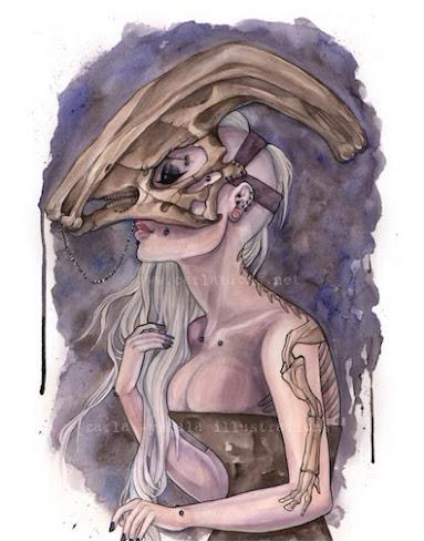 La mascarada de cráneos fósiles de Carla Wyzgala