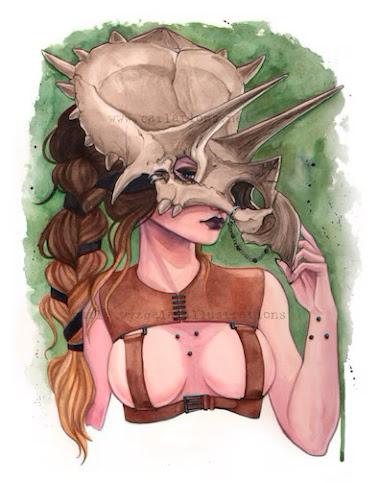 La mascarada de cráneos fósiles de Carla Wyzgala