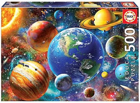 Educa - Puzzle de 500 Piezas para Adultos | Sistema Solar. Incluye Pegamento Fix Puzzle. A Partir de 11 años (18449)