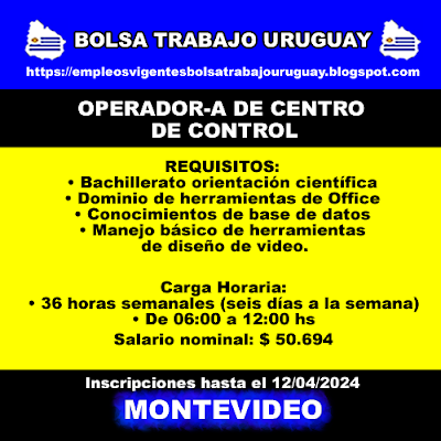 OPERADOR-A DE CENTRO DE CONTROL