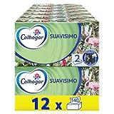 Colhogar Suavísimo Family Pack Pañuelos Faciales, 12 x 140, Caja de Pañuelos Faciales, Resistentes a la Lavadora, Caja con 140 Pañuelos, Color Blanco, 1680 Un