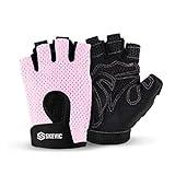 Skevic Guantes Gimnasio Hombre y Mujer - Guantes Gym Mujer Hombre para Levantamiento de Pesas, Crossfit, Ciclismo, etc. Guantes Fitness Transpirable Antideslizante con Protección de Muñeca y Palma