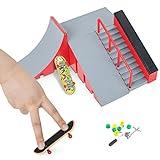 Juego de rampas para monopatines con dedos, Mini rampas para monopatín con dedos Parques Ultimate Skate Park Finger Training Props Juguete Regalo de cumpleaños para niños Adolescentes (R&G - C)