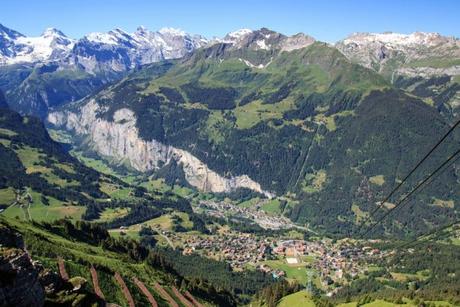 Vista desde la góndola, Männlichen, Wengen, Suiza