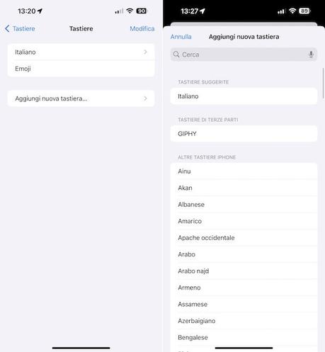 Cómo cambiar el teclado en iPhone