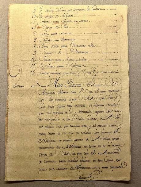El documento de mes de abril (2024) del Archivo de Indias.