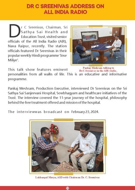 Sai Sanjeevani Newsletter: February  - March 2024 Edition