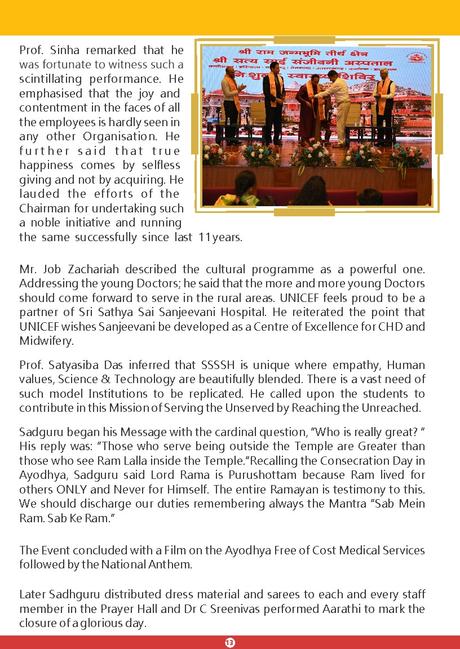 Sai Sanjeevani Newsletter: February  - March 2024 Edition