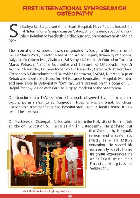 Sai Sanjeevani Newsletter: February  - March 2024 Edition
