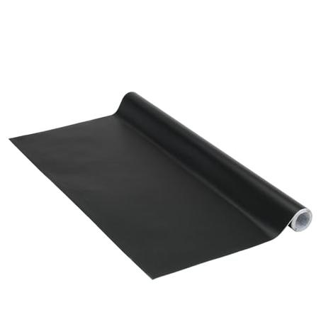 Venilia Lámina adhesiva, Mate Negro, 45cm x 2m, Espesor 160μ, Vinilo autoadhesivo para muebles o cocina, decorativas papel pintado pared, PVC sin ftalatos, Fabricado en UE