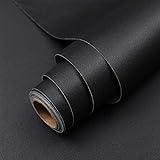 Hode Vinilo Adhesivo Muebles Negro 40×300cm Impermeable Papel Adhesivo para Muebles, Papel Autoadhesivo para Muebles, Paredes, Armarios, Bricolaje Vinilos Decorativos Mate