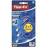 Tipp-Ex Easy Correct, Cinta Correctora con Closificación Lateral para ver lo que Corriges, 12 m x 4.2 mm, Caja de 2+1