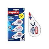 Tipp-Ex Cinta Correctora Mini Pocket Mouse – Óptimo para Material Escolar - 6 m x 5 mm, Pack de 2+1, Color Blanco