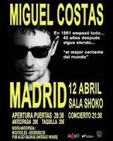 Concierto de Miguel Costas en Sala Shôko