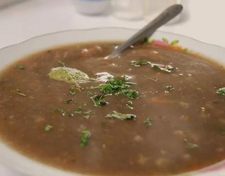 Sopa de chuño molido Sopa de chuño