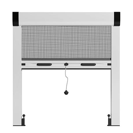Mosquitera enrollable de aluminio a medida con cajon de 42 mm - Kit completo de fácil instalación (Ancho 50 cm a 149 cm Alto 50 cm a 149 cm)