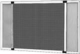 Mosquitera extensible de aluminio blanco, Mosquitera fija extensible color blanco adaptable a ventanas, anti-insectos (mosquitos o moscas) (50x75-142)