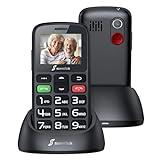 SweetLink S2 Plus Teléfono Móvil para Personas Mayores, 2023 2G gsm Senior Moviles de Teclas Grandes y Volumen Alto, Contactos con Imágenes, Botón SOS, Base de Carga, Bateria 1400mAH, Color Negro