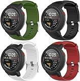 Chainfo Correa de Reloj compatible con Amazfit Verge/Verge lite, Blando Silicona Narrow Delgada Deporte Reemplazo Pulsera (H [Pack of 4])