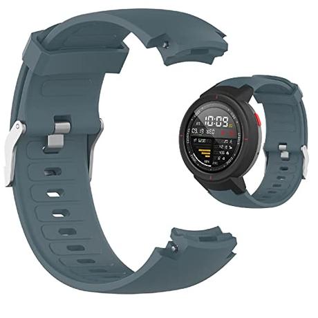 ZDYS Pulsera Silicona Suave SmartWatch Correa Elegante Durable Ajustable Sólido Fácil instalación Reemplazo para HUAMI 3 Amazfit Verge A1801(Pizarra)