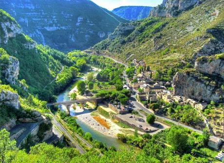 Vista aérea de las gargantas del Tarn