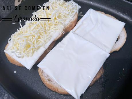 Sandwich de queso a la plancha sin gluten y sin lactosa