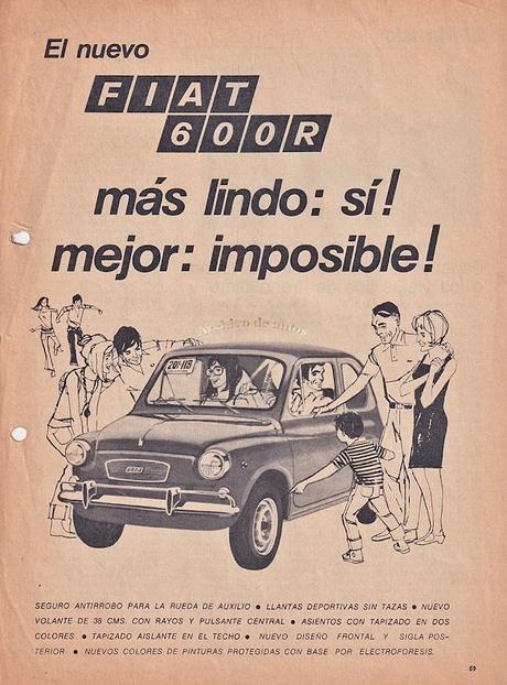 Fiat 600 R presentado por Fiat Concórd en Argentina en el año 1970