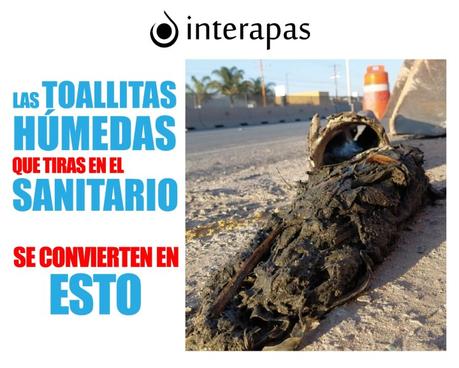 Interapas extrae toneladas de toallitas húmedas provenientes de Villa Magna