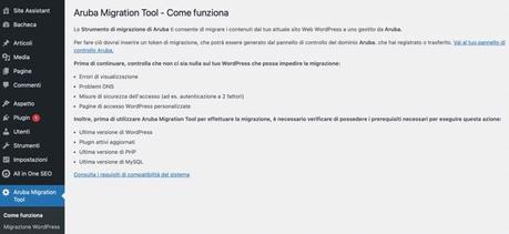 Cómo transferir un sitio de WordPress con la herramienta de migración de WordPress de Aruba