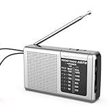 Radio portátil, tamaño pequeño, 112 x 75 x 24 mm, radio FM AM de bolsillo
