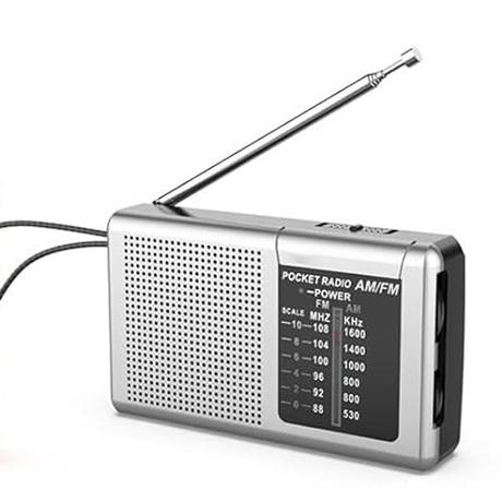 Radio portátil, tamaño pequeño, 112 x 75 x 24 mm, radio FM AM de bolsillo