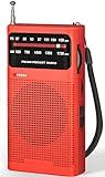 Tendak Mini Radio Portatil Pequeña, Transistores FM Am con Excelente Señal, de Bolsillo, Funciona con AA Pilas (no Incluidas)