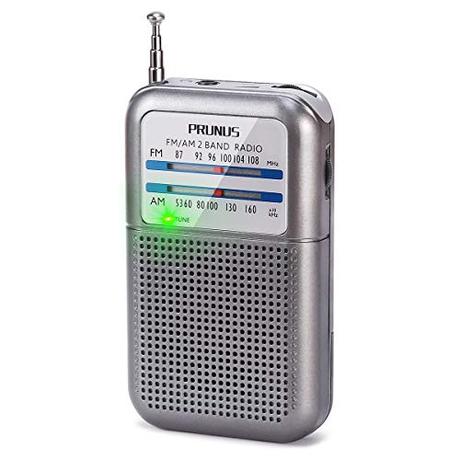 PRUNUS DE333 Radio Portatil Pequeña, Transistores Radio FM Am con Excelente Señal, Mini Radio de Bolsillo, Sintonizador con Indicador, Radio Pilas Pequeña Funciona con AAA Pilas Intercambiables.