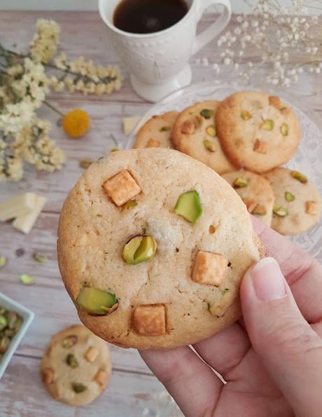 Cookies de chocolate blanco y pistachos Cookies de chocolate blanco y pistachos