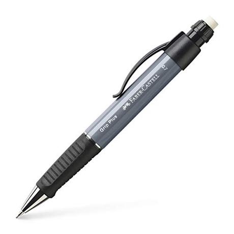 Faber-Castell 130789 Grip Plus Portaminas, 0,7 mm, 1 unidad, gris piedra
