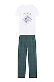 Women'secret Pijama Largo Lilo & Stitch Juego, Blanco Marfil, L para Mujer