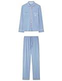 Women'secret Juego de Pijama, Azul Claro, S para Mujer