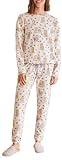 Women'secret Pijama 100% algodón Garfield Juego, Whisper White, M para Mujer