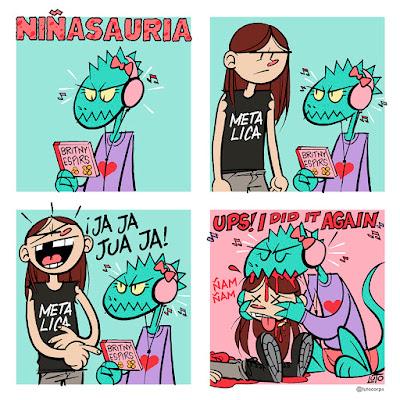 Una fanática voraz del pop (Niñasauria)
