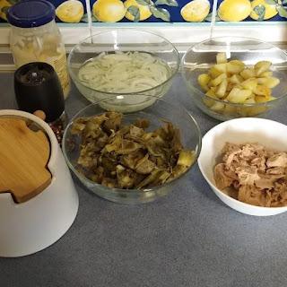 Ensaladilla de alcachofas