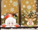 Pegatinas Navidad para Ventanas adornos navideños Pegatina Copo de Nieve Navidad Decoración de Navidad para Ventana de Casa y Tienda Pegatinas Navidad para Ventanas Navidad Pegatina de Pared