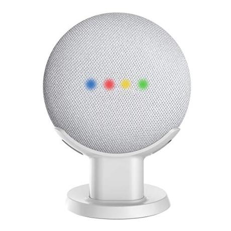 Cozycase Soporte para Google Home Mini, Nest Mini - Soporte de Escritorio para Montaje en Soporte, Mejora la Visibilidad y Apariencia del Sonido, Estuche de Seguridad Compacto en cocinas(Blanco)