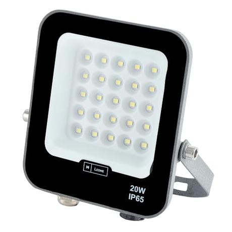M Ledme - Foco Proyector Led Napoli Plus 20W, 2.400 lumen, IP65 Regulable, Color Luz fría (6000k), Iluminación exterior, De uso para jardín, patios, parking, hotel, naves etc.