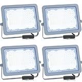 Aigostar Focos Led Exterior 4 piezas, 50W 6500K LED Floodlight Exterior, luz de inundación para exteriores de 4500LM a prueba de agua IP65 para patio, jardín, garajes