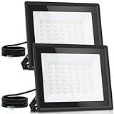 Aigostar Foco Led Exterior 50w 4300 lúmen,Luz led Exterior Impermeable IP65,Proyector LED Exterior & Interior Blanco Natural 4000 K para Jardín,Patio,Garaje,Parque 2 piezas