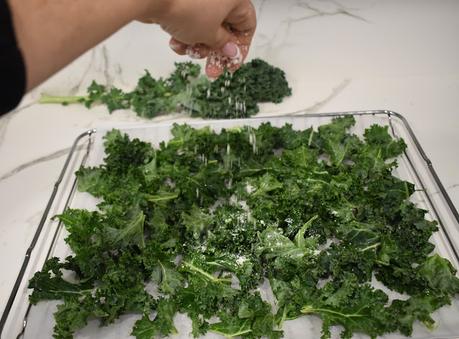 Chips de Kale con parmesano Chips de Kale con parmesano